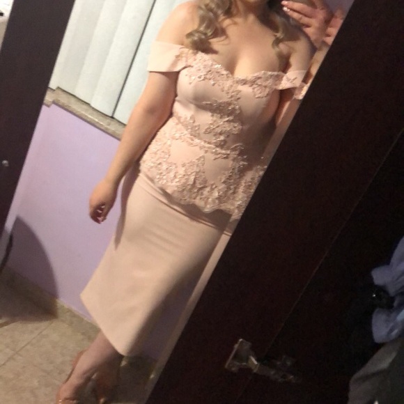 Beautiful soft blush pink Bardot - Picture 1 of 4